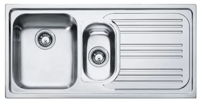 Lavello 1.5 vasche in inox argento FRANKE RRX 651 L 50 x L 100 cm