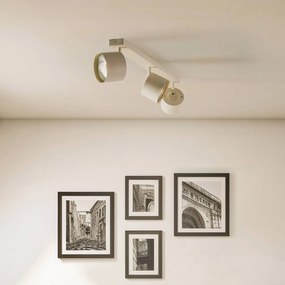 Argon Faretto da soffitto Chloe orientabile a 3 luci, beige