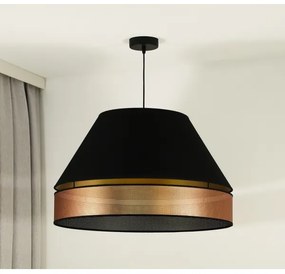 Duolla - Lampadario a sospensione con filo COPPER SHINY 1xE27/15W/230V diametro 60 cm nero/rame