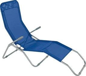 Sedia Sdraio Pieghevole in Acciaio Tessuto Textilene Ranieri Formentera Blu...