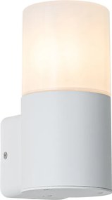 Lampada da parete moderna per esterno bianca con paralume opalino IP44 - Odense