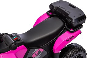 Quad Elettrico per Bambini Safari 6V con Bauletto Posteriore Rosa...