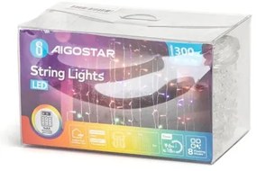 Aigostar - Catena LED natalizia da esterno 300xLED/8 funzioni 3xAA 6x3m IP44 multicolore