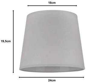 Duolla - Paralume per lampada da tavolo CLASSIC M E27 diametro 24 cm grigio