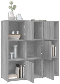 Libreria grigio sonoma 90x30x90 cm in legno multistrato