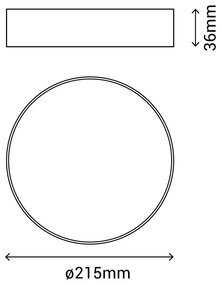 Lampada da soffitto bianca , ø 21,5 cm Linha - SULION