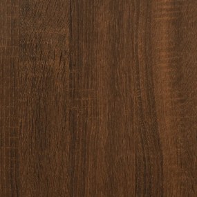 Tavolino salotto rovere marrone 60x60x42 cm legno multistrato