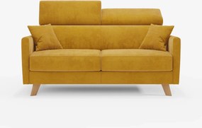Francy divano letto con poggiatesta regolabili - 100% sfoderabile in elegante tessuto smacchiabile T30