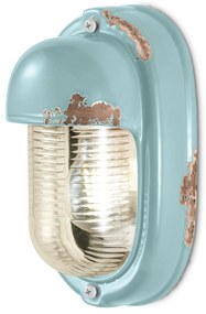 Applique Vintage Verticale Ceramica Azzurra 1 Luce E27