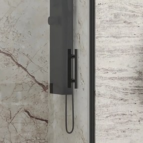 Porta doccia battente 90-95cm e fisso colore nero | KPX4000N - KAMALU