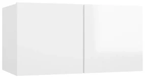 Mobile porta tv pensile bianco lucido 60x30x30cm