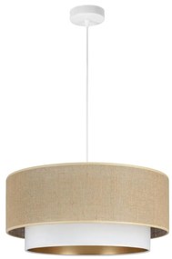 Lampadario a cavo SARTA 1xE27/60W/230V bianco/iuta