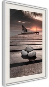 Poster  Stones on the Pier  Cornice Quadri Cornice d'oro, Larghezza x Altezza Home decor 20x30