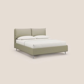 Elsa letto imbottito con vano contenitore in tessuto smacchiabile T05 panna