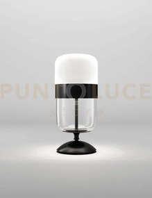 Futura lampada da tavolo m bianco nero montatura nero opaco 1 luce ...