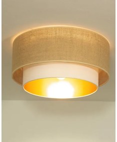 Plafoniera SARTA 1xE27/60W/230V diam. 45 cm bianco/iuta