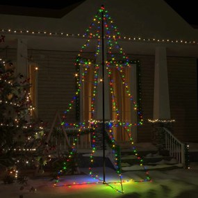 Albero di Natale a Cono 300 LED per Interni Esterni 120x220 cm