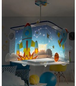 Dalber 63352 - Lampadario per bambini ROCKET 1xE27/15W/230V