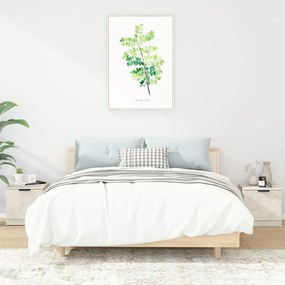 Comodini 2 Pz Grigio Cemento 40x39x40 Cm /