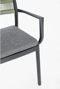 Sedie da esterno in set grigie in plastica 4 pz Alvin – Bizzotto