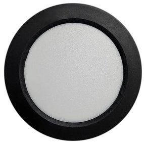 Plafoniera LED ROUND LED/6W/230V 4000K diametro 12,1 cm nero