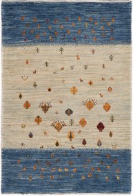 Loribaft Tappeto 120 x 80 Blu (Iran) Annodato A Mano