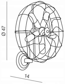 Azzardo AZ1349 - Applique FAN 5xE27/60W/230V