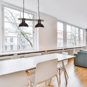 Lampadario a sospensione con catena HAKON 2xE27/60W/230V patina