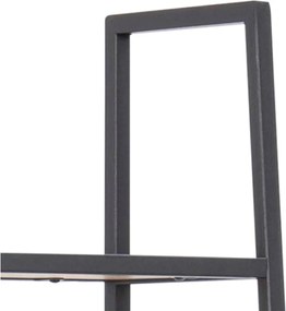 Scaffale nero-color legno naturale effetto rovere 77x175 cm Seaford - Actona