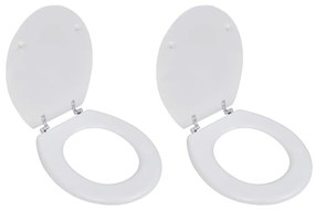 Tavolette Wc Con Coperchi 2 Pz İn Mdf Bianche /