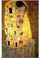 Stampa su tela Klimt Bacio, multicolore 145 x 95 cm