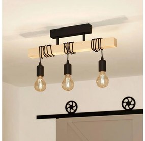 Eglo 55247 - Plafoniera a montaggio superficiale TOWNSHEND 3xE27/60W/230V