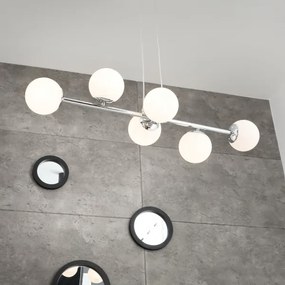 Brilagi - Lampadario a sospensione con cavo MALONY 6xE14/20W/230V cromo lucido