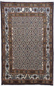 Moud Tappeto 90x150 Beige (Iran) Annodato A Mano
