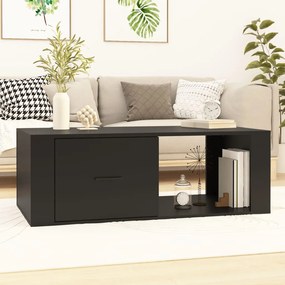 Tavolino Da Salotto Nero 100x50,5x35 Cm İn Legno Multistrato /