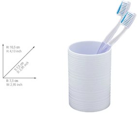 Portaspazzolino bianco opaco in plastica Lyon – Allstar