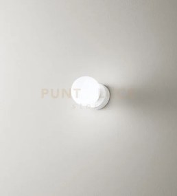 Applique in vetro e metallo bianco opaco  maga 1 luce attacco e14 d...