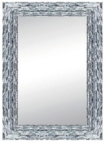 Specchio rettangolare in legno argento 68 x 88 cm