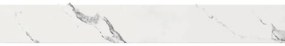Piastrella battiscopa Michelangelo in gres porcellanato bianco L 60 x H 7.5 cm x Sp 8 mm lucido confezione da 12 ml