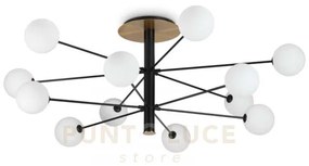 Lampada da soffitto cosmopolitan pl12 nero ottone