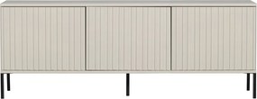 Mobile TV grigio chiaro in pino massiccio 150x56x44 cm New Gravure – WOOOD