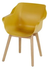 Set di 2 sedie da giardino in plastica gialla Sophie Teak - Hartman