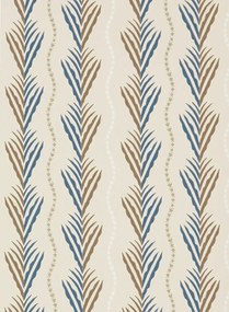 Nina Campbell Tapete Meridor - Blue/ Chocolate