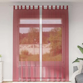 Tende İn Voile Con Tasche Per Aste 2 Pz Rosso Vino /