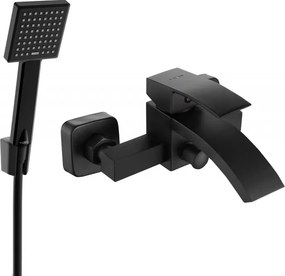 Mexen Libra R45 rubinetto per vasca con set doccia, nero - 74513R45-70