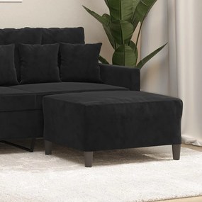 Poggiapiedi Nero 70x55x41 Cm İn Velluto /