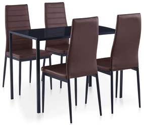 Set Da Pranzo 5 Pz Marrone /
