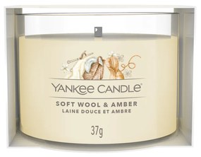 Soft Wool Amber, candela votiva profumata Yankee Candle