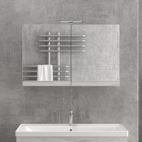 Specchiera bagno contenitore 90 cm con 2 ante NEL-90 - KAMALU
