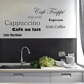 Adesivo da parete - Caffè in diversi modi | Inspio